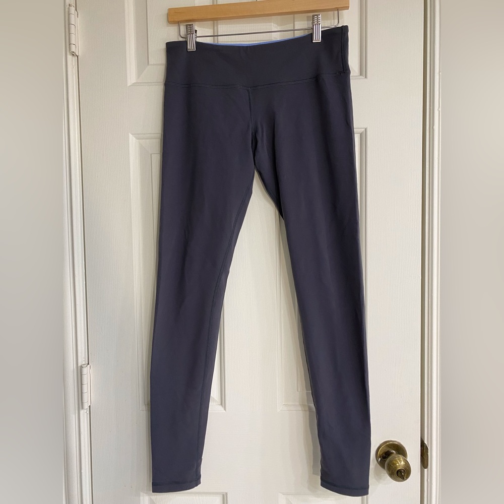 Lululemon Ankle-length Gray/Blue Leggings - Size 8